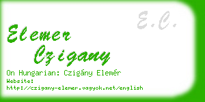 elemer czigany business card